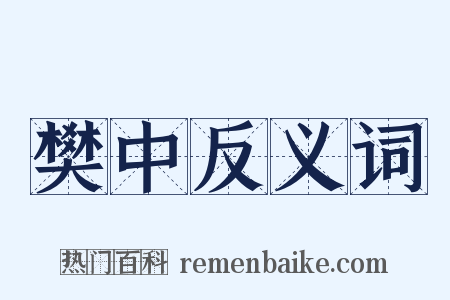 樊中反义词是什么意思的图片